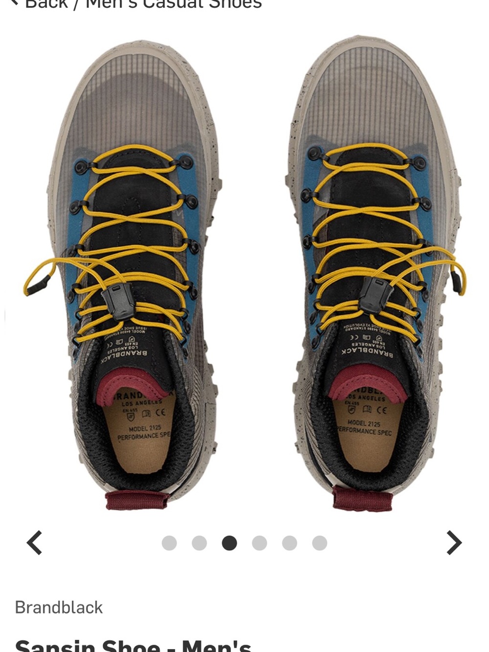 Brandblack Sansin Gray and Burgundy Hybrid Hiking Shoe - Picture 2 of 10